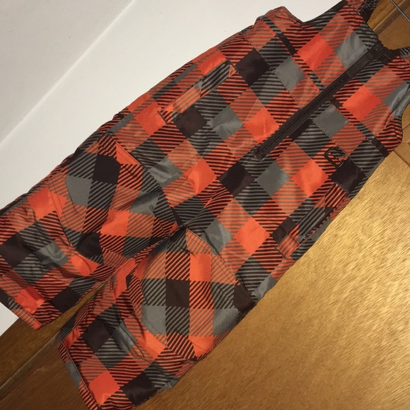 Cherokee toddler orange and gray snow pants - Picture 3 of 4